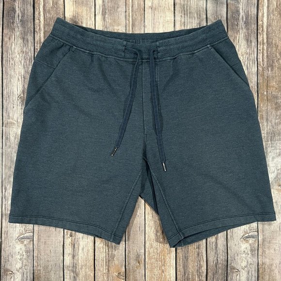 Lululemon City Sweat Shorts XL Mens 9.5" Blue Drawstring Performance M7A74S - Picture 1 of 7